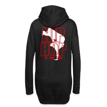 hip hop is my life - Sweat-shirt à capuche long Femme - noir - Dos