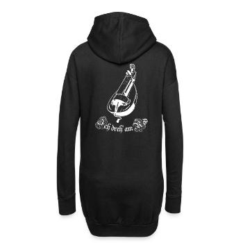 Drehleier - Ich dreh am Rad - Hoodie-Kleid - Schwarz - Hinten
