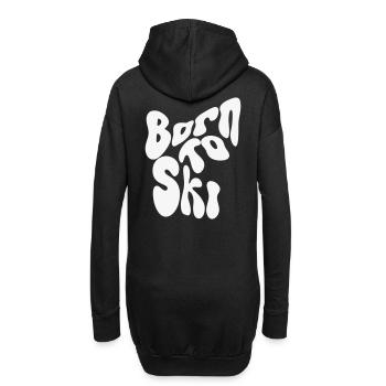 Born to Ski - Winter Design - Hoodie-Kleid - Schwarz - Hinten