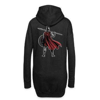 Spartan Back Spear Shield Maskottchen-Fitness - Hoodie-Kleid - Schwarz - Hinten