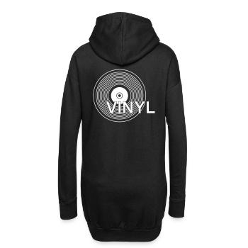 tekno de vinyle 23 - Sweat-shirt à capuche long Femme - noir - Dos