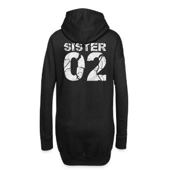 SISTER 02 | Partnershirt - Hoodie-Kleid - Schwarz - Hinten