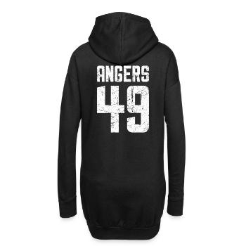 Angers 49 Frankreich Kennzeichen - Hoodie-Kleid - Schwarz - Hinten