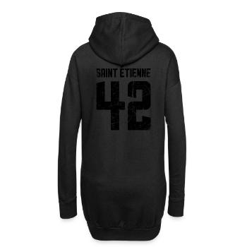 Saint Étienne 42 Frankreich Kennzeichen - Hoodie-Kleid - Schwarz - Hinten