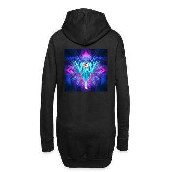 "Avalokiteśvara" Psytrance Goa Trance Style/Clair - Sweat-shirt à capuche long Femme - noir - Dos