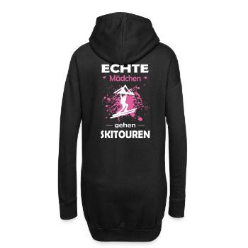Skitouren Skitour Ski Berge Mädchen Frauen - Hoodie-Kleid - Schwarz - Hinten