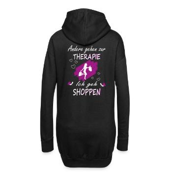 Shopping Shoppen Therapie Einkauf Design - Hoodie-Kleid - Schwarz - Hinten