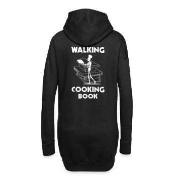 Walking Koch Küchen Skelett Spruch - Hoodie-Kleid - Schwarz - Hinten