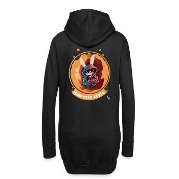 Rabbit Bunny Bunny Lunettes de soleil drôles - Sweat-shirt à capuche long Femme - noir - Dos
