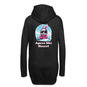 Apres Ski Haserl Party skifahrerin Trinken - Hoodie-Kleid - Schwarz - Hinten