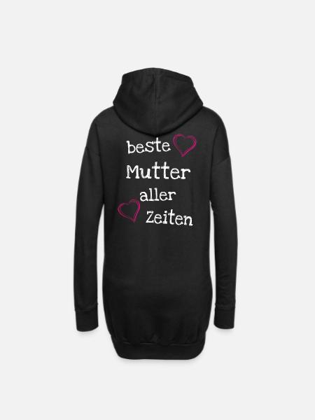 Beste Mutter aller Zeiten - Hoodie-Kleid - Schwarz