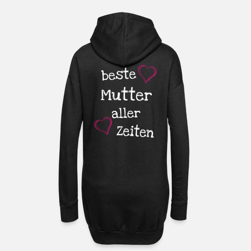 Beste Mutter aller Zeiten - Hoodie-Kleid - Schwarz