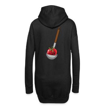Suppenkelle Tomaten Tomate Koch Köche Köchin - Hoodie-Kleid - Schwarz - Hinten