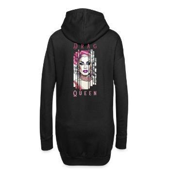 DragQueen - Sweat-shirt à capuche long Femme - noir - Dos