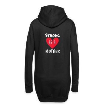Forte comme une mère - Sweat-shirt à capuche long Femme - noir - Dos