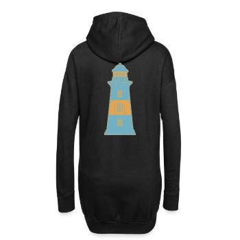 Leuchtturm maritim Küste - Hoodie-Kleid - Schwarz - Hinten