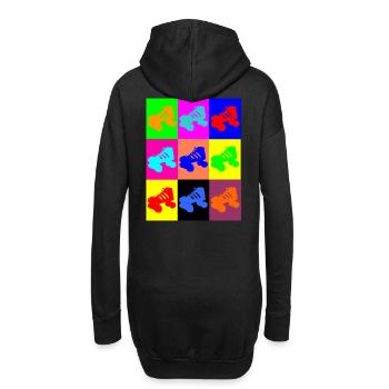 Roller coloré - Sweat-shirt à capuche long Femme - noir - Dos