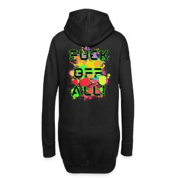 Explosion der Farben mit Untertiteln - Hoodie-Kleid - Schwarz - Hinten
