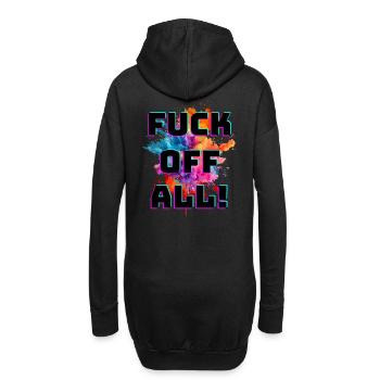 Ein bunter Ausdruck von Freiheit - Hoodie-Kleid - Schwarz - Hinten
