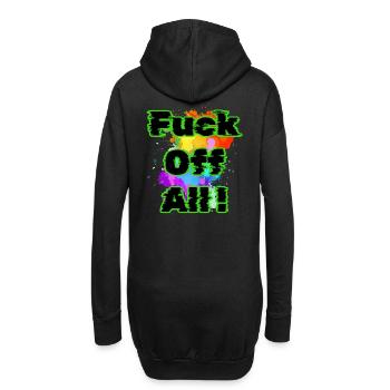 Verpiss dich alle - Hoodie-Kleid - Schwarz - Hinten