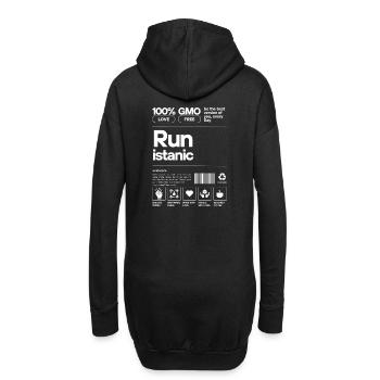 Imprimé motif nature futuriste - Sweat-shirt à capuche long Femme - noir - Dos