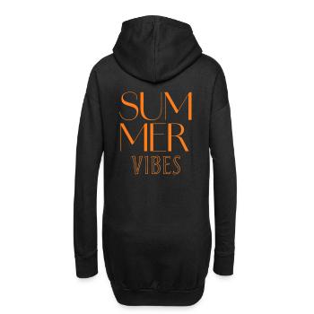 Summer Vibes : Typographie Design - Sweat-shirt à capuche long Femme - noir - Dos