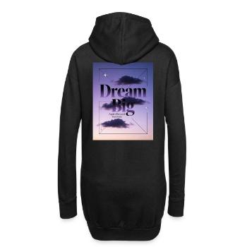 Rêver grand au-delà des horizons - Sweat-shirt à capuche long Femme - noir - Dos