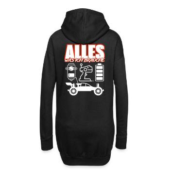 Alles Was Ich Brauche – RC Auto Basics - Hoodie-Kleid - Schwarz - Hinten