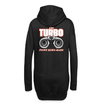 Turbo kommt selten allein - Hoodie-Kleid - Schwarz - Hinten
