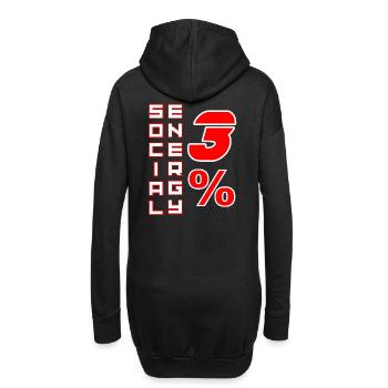Énergie sociale 3 % - Boldi Graphics - Sweat-shirt à capuche long Femme - noir - Dos