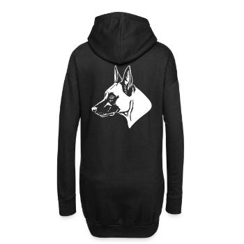 535 Malinois - Hoodie-Kleid - Schwarz - Hinten