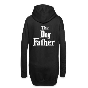 Lustiges Typografie-Design "Der Hundevater" - Hoodie-Kleid - Schwarz - Hinten