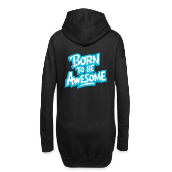 Né pour être génial - Sweat-shirt à capuche long Femme - noir - Dos