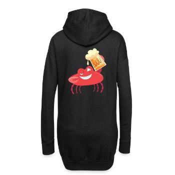 Krabbe - Hoodie-Kleid - Schwarz - Hinten
