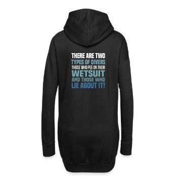 Taucher Tauchen Geschenk - Hoodie-Kleid - Schwarz - Hinten