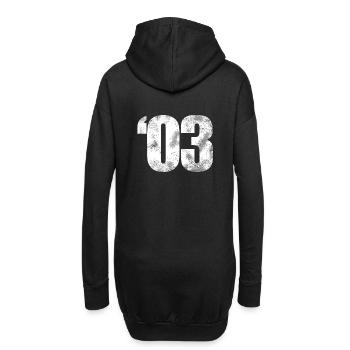 03 maintenant! - Sweat-shirt à capuche long Femme - noir - Dos