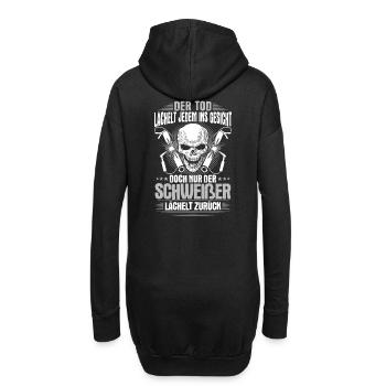 Schweißer Lächeln Geschenk Geschenkidee Schweißen - Hoodie-Kleid - Schwarz - Hinten
