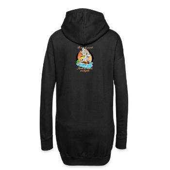 Zitronen-Baiser-Torte - Hoodie-Kleid - Schwarz - Hinten
