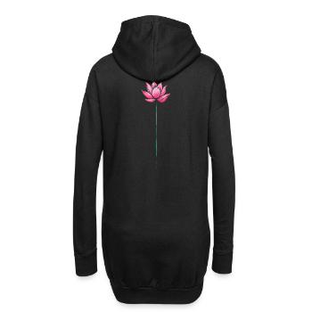 Rosa Lotusblüte Zen Calm Yoga und Meditation Kunst - Hoodie-Kleid - Schwarz - Hinten