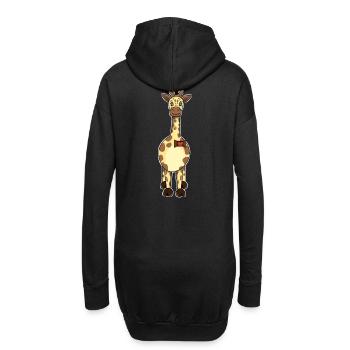 gfk Giraffe Herz Kinder Zoo Safari Geschenk - Hoodie-Kleid - Schwarz - Hinten