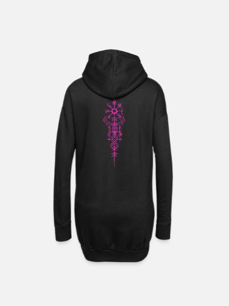 Viking Tribal - Sweat-shirt à capuche long Femme - noir