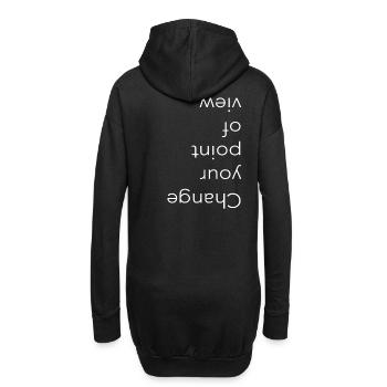 Change your point of view, Typography - Hoodie-Kleid - Schwarz - Hinten