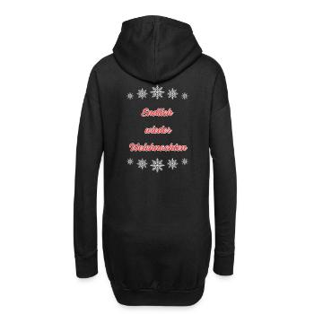 Endlich wieder Weihnachten - Hoodie-Kleid - Schwarz - Hinten