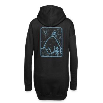 Sonnenaufgang über Berggipfel T-Shirt Design - Hoodie-Kleid - Schwarz - Hinten