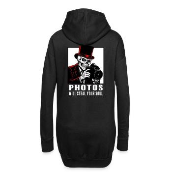 photos_steal_soul_white - Hoodie-Kleid - Schwarz - Hinten
