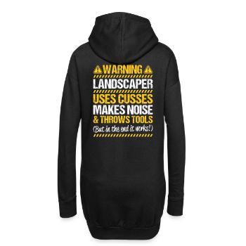 Landschaftsgärtner Gartenbau Landschaftsbau Garten - Hoodie-Kleid - Schwarz - Hinten