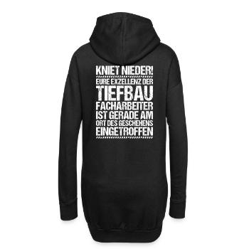 Tiefbaufacharbeiter Tiefbau Spezialtiefbauer - Hoodie-Kleid - Schwarz - Hinten