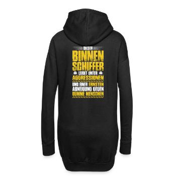 Binnenschiffer Binnenschifffahrt Binnenschiff - Hoodie-Kleid - Schwarz - Hinten