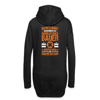 Rohrleitungsbauer Rohrleitungsbau Pipelayer - Hoodie-Kleid - Schwarz - Hinten