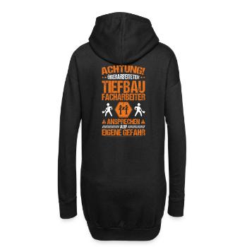 Tiefbaufacharbeiter Tiefbau Spezialtiefbauer - Hoodie-Kleid - Schwarz - Hinten